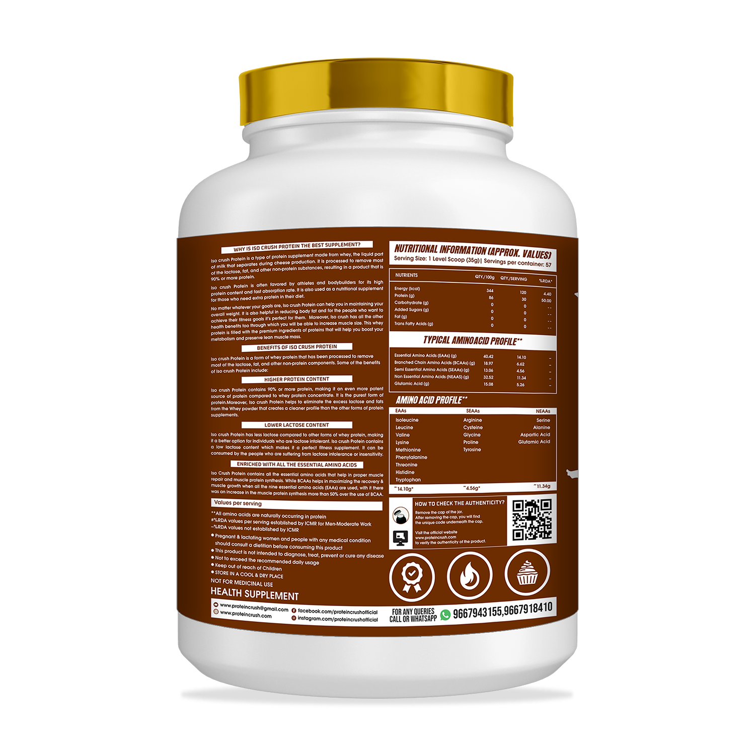 Iso Crush Protein (Isolate Whey) 2Kg - Image 3